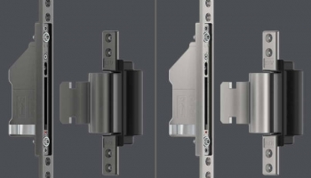 Zawias axxent 750 ALU firmy SIEGENIA do ciężkich skrzydeł o maksymalnej wadze 140 kg
